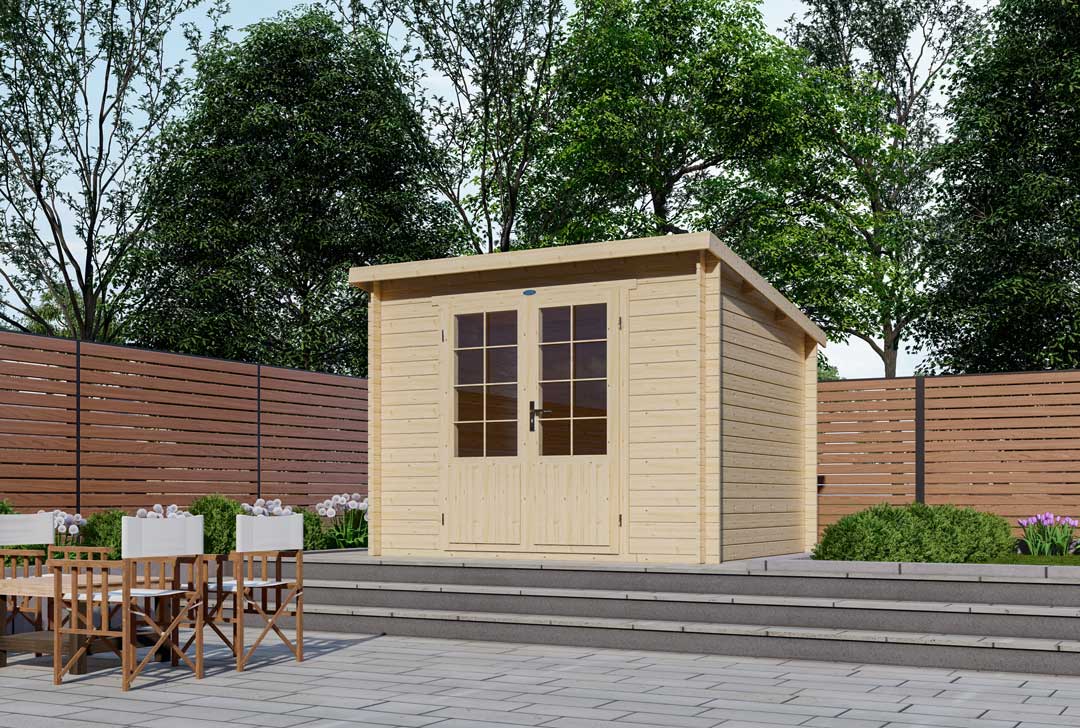 Gartenhäuser mit Pultdach aus Holz online bestellen