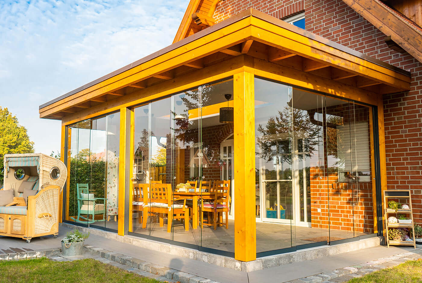 Glasschiebewand anthrazit (RAL 7016) 10mm