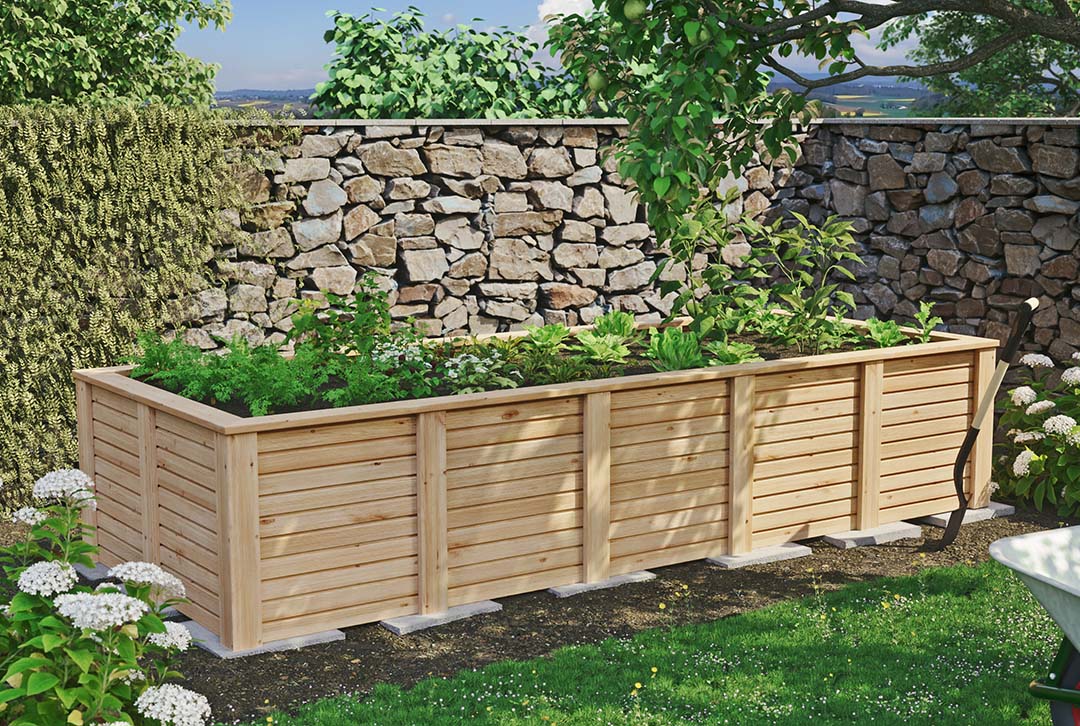 Hochbeet aus Holz 190cm Länge