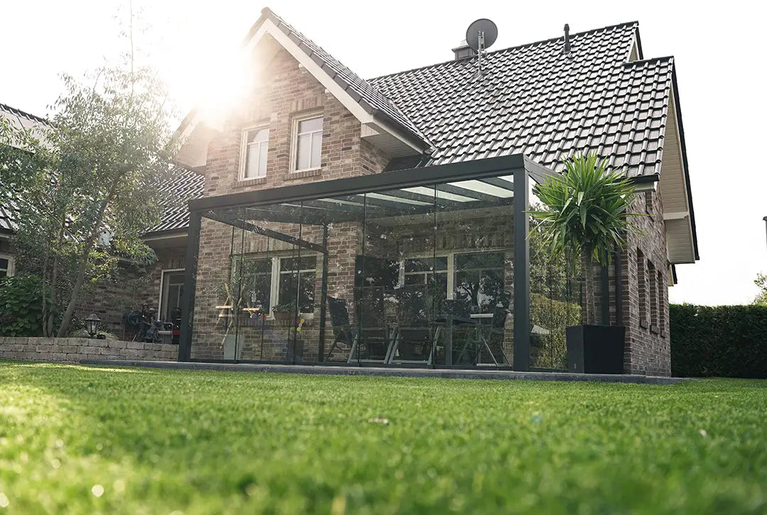 Kaltwintergarten Aluminium 700x400cm VSG anthrazit