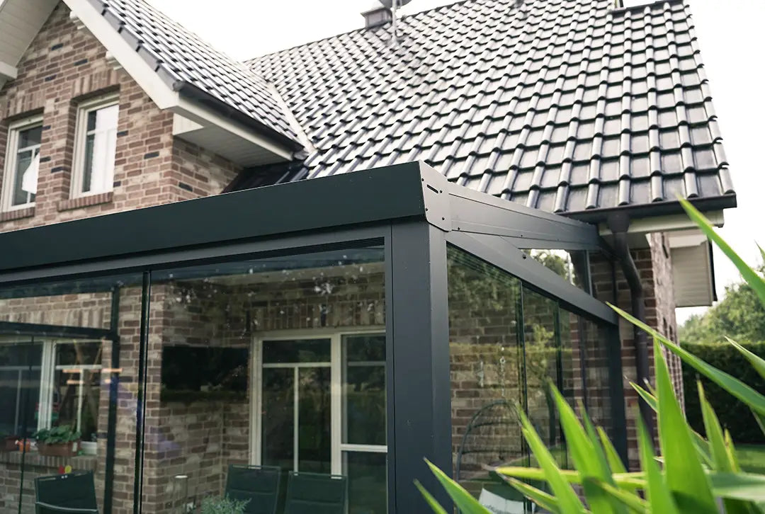 Kaltwintergarten Aluminium 600x400cm VSG anthrazit