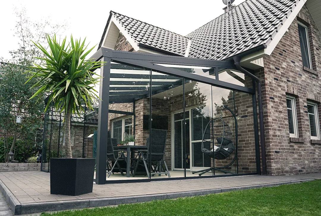 Terrassenüberdachung Aluminium 800x500cm VSG