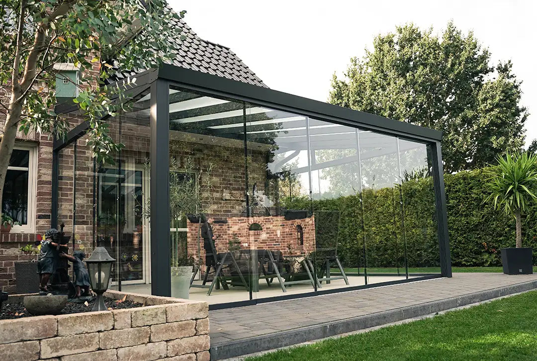 Kaltwintergarten Aluminium 700x400cm VSG anthrazit