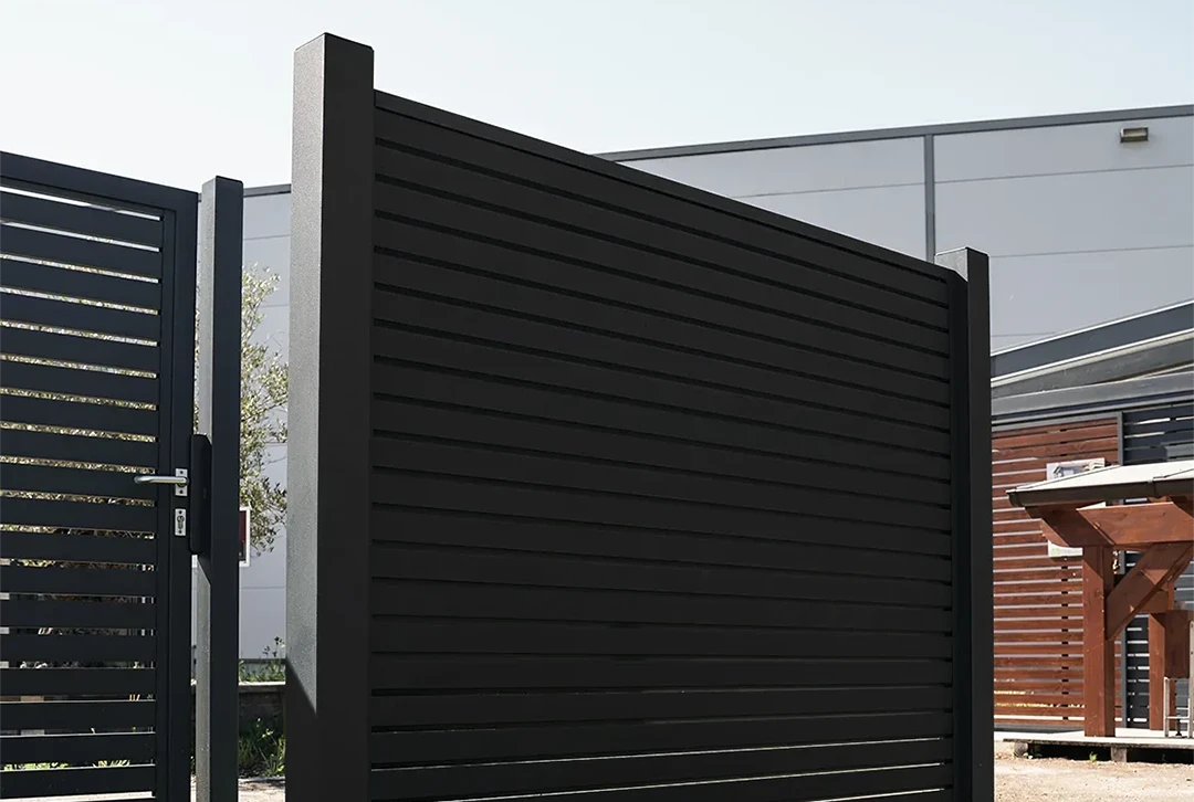Aluminium Rhombuszaun Schwarz