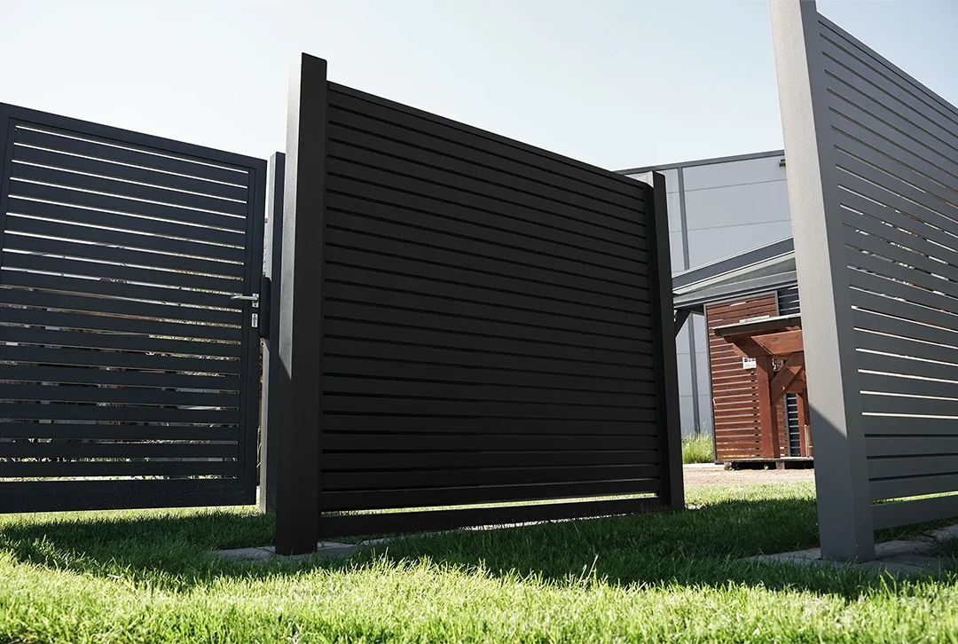 Aluminium Rhombuszaun Schwarz