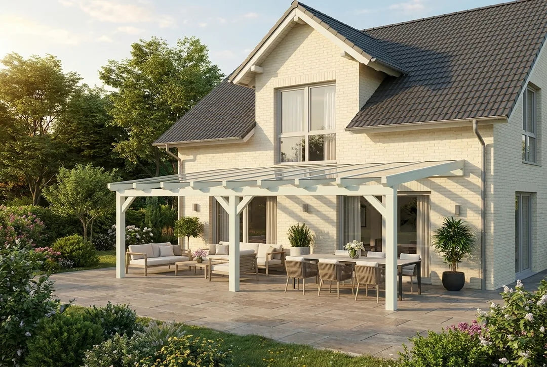 Terrassenüberdachung Holz 500x500cm – steda