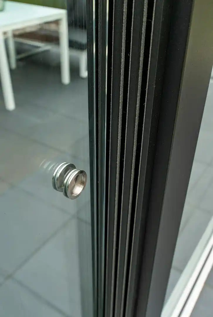Terrassenüberdachung Aluminium 500x300cm VSG schwarz