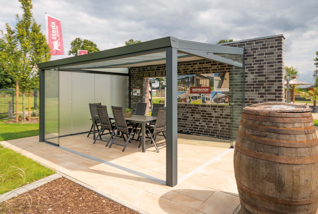 Terrassenüberdachung 5x3m Aluminium Wandanbau, Topseller