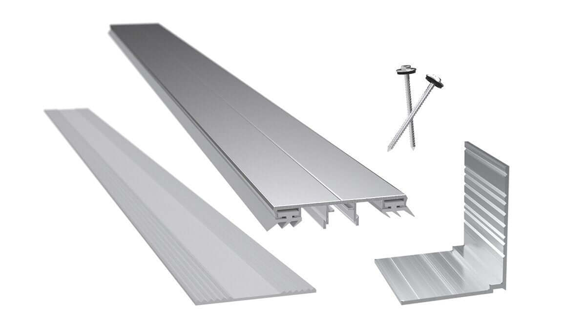 Aluminium Mittelprofil Komplettset ab 450cm
