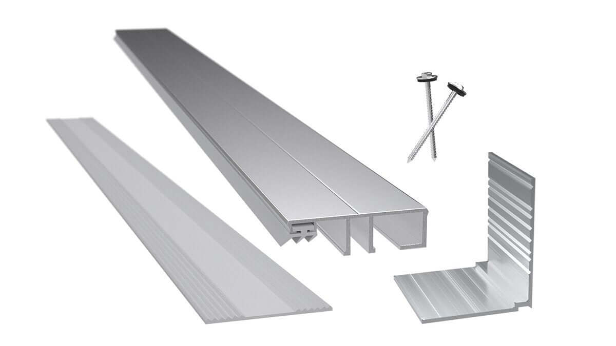Aluminium Randprofil Komplettset bis 400 cm