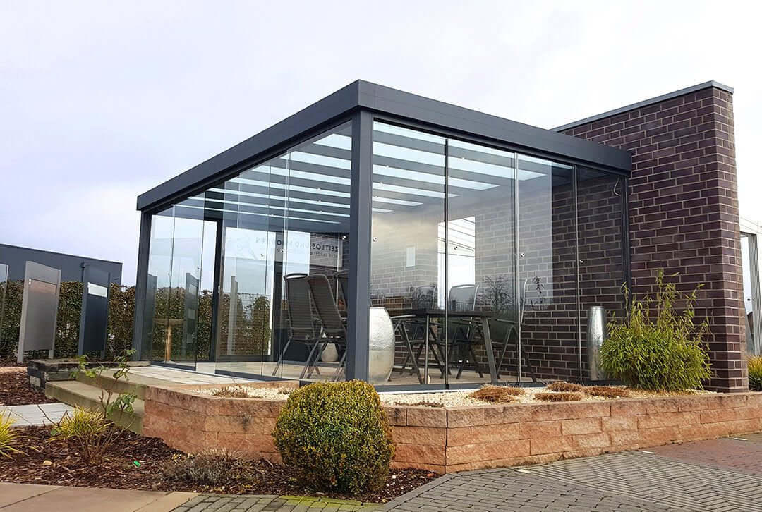 Terrassenüberdachung Flachdach 3x2,5m Freistehend