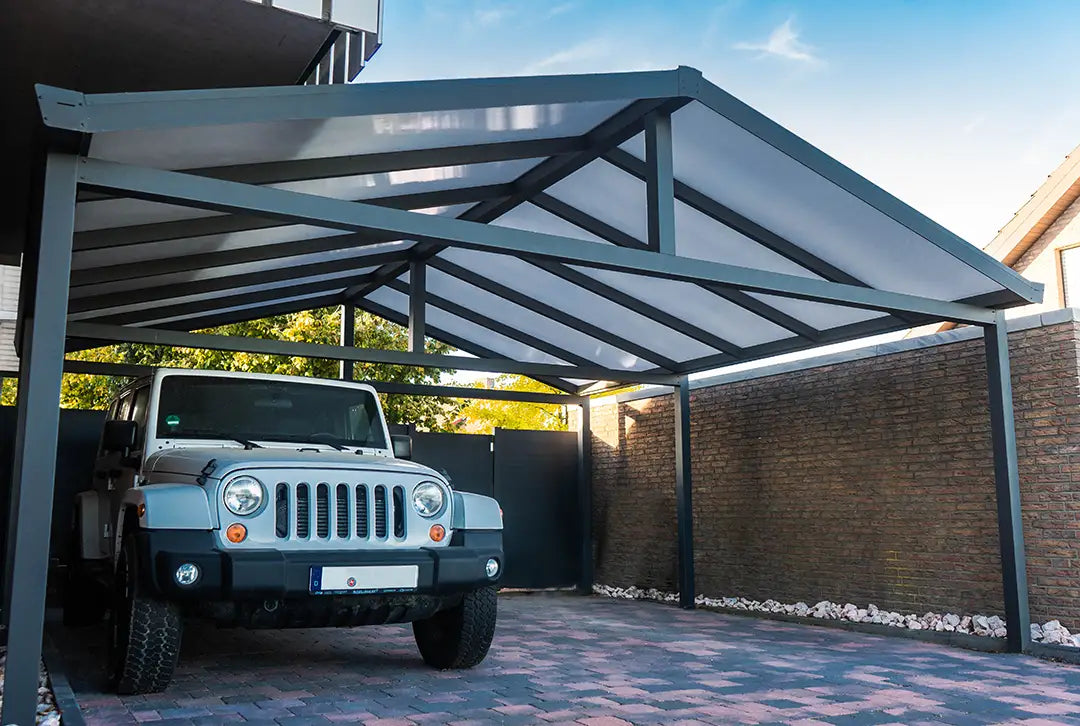 Satteldachcarport 610x500cm (BxT) freistehend