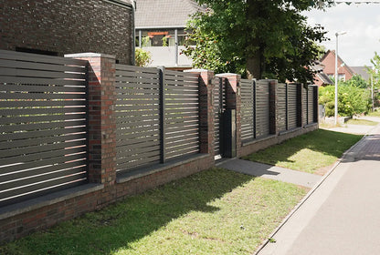 Aluminium Lamellenzaun Anthrazit