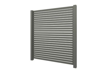 Aluminium Lamellenzaun Grau