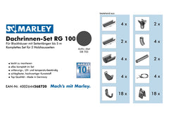 Marley Dachrinnen-Set 5m Anthrazit Metallic für Gartenhäuser