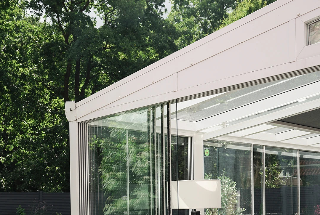 Glasschiebewand anthrazit (RAL 7016) 8mm