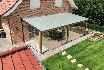 Terrassenüberdachung aus Leimholz, Freistehend