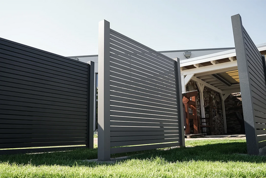 Aluminium Rhombuszaun Grau