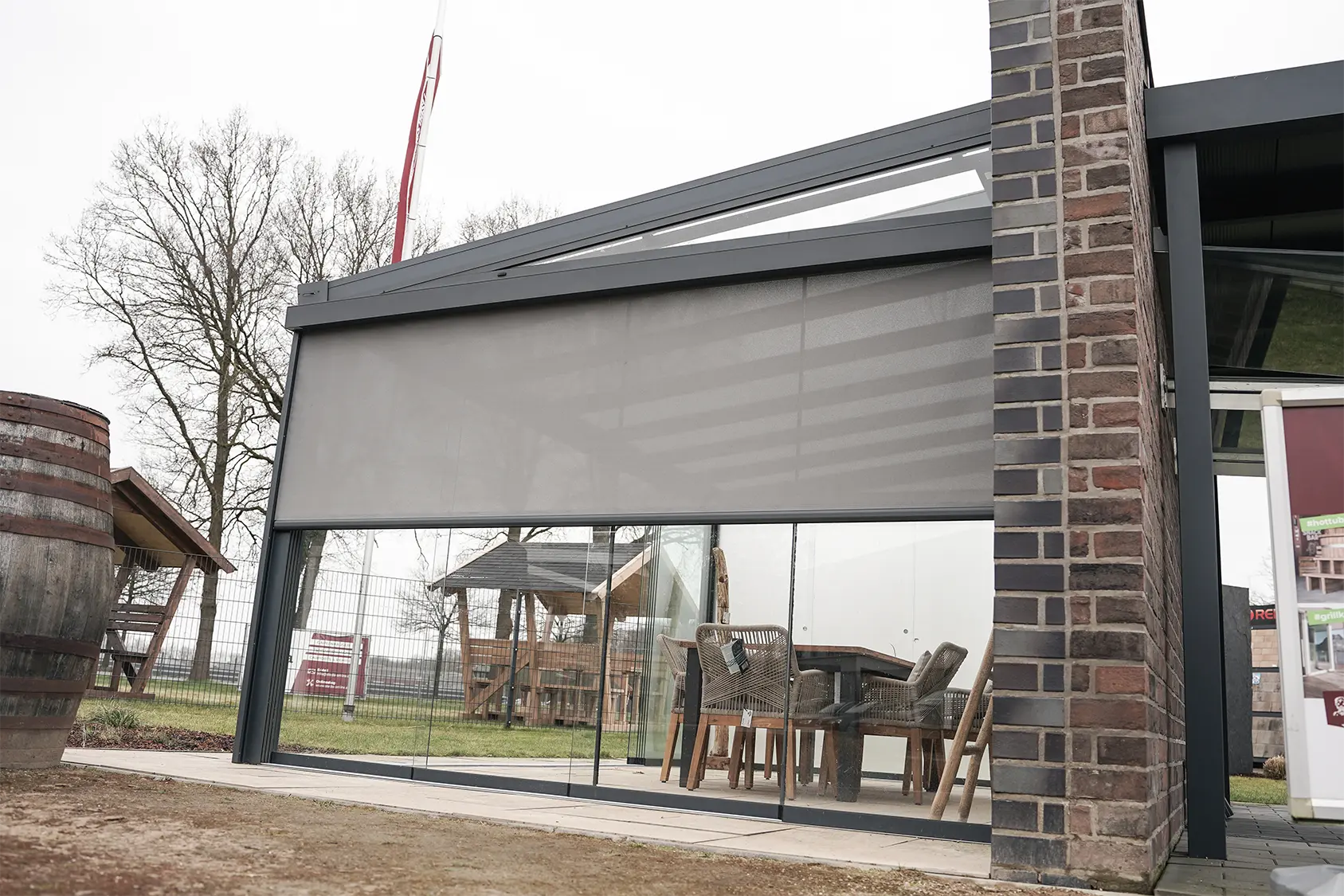 senkrechte markisen transparent Senkrechtmarkisen für Terrassen