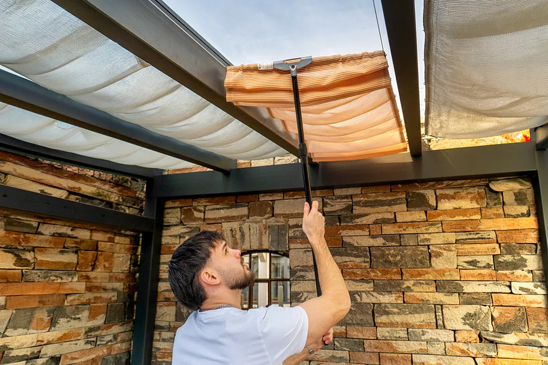 Teleskopstange für Seilspannmarkise, Version 2026