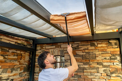 Teleskopstange für Seilspannmarkise, Version 2026