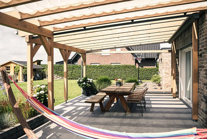 Terrassenüberdachung aus Leimholz, Freistehend