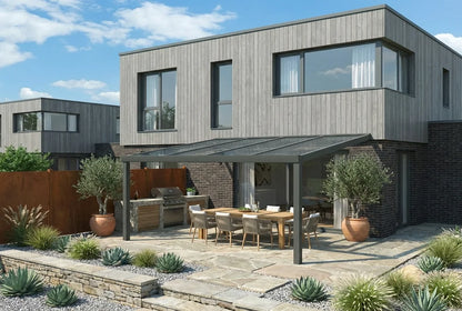 Terrassenüberdachung 5x3,5m Aluminium Wandanbau, Topseller