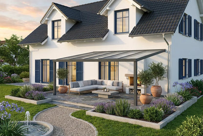 Terrassenüberdachung 5x3m Aluminium Wandanbau, Topseller