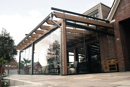 Terrassenüberdachung aus Leimholz, Freistehend