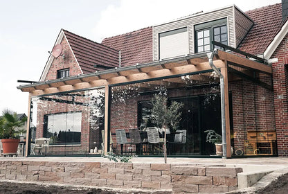 Terrassenüberdachung aus Leimholz, Freistehend
