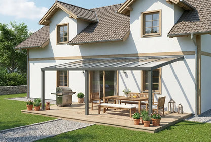 Terrassenüberdachung 7x3m Aluminium Wandanbau, Topseller