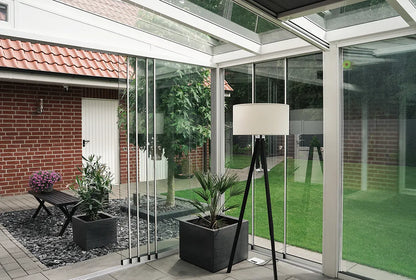 Glasschiebewand anthrazit (RAL 7016) 8mm