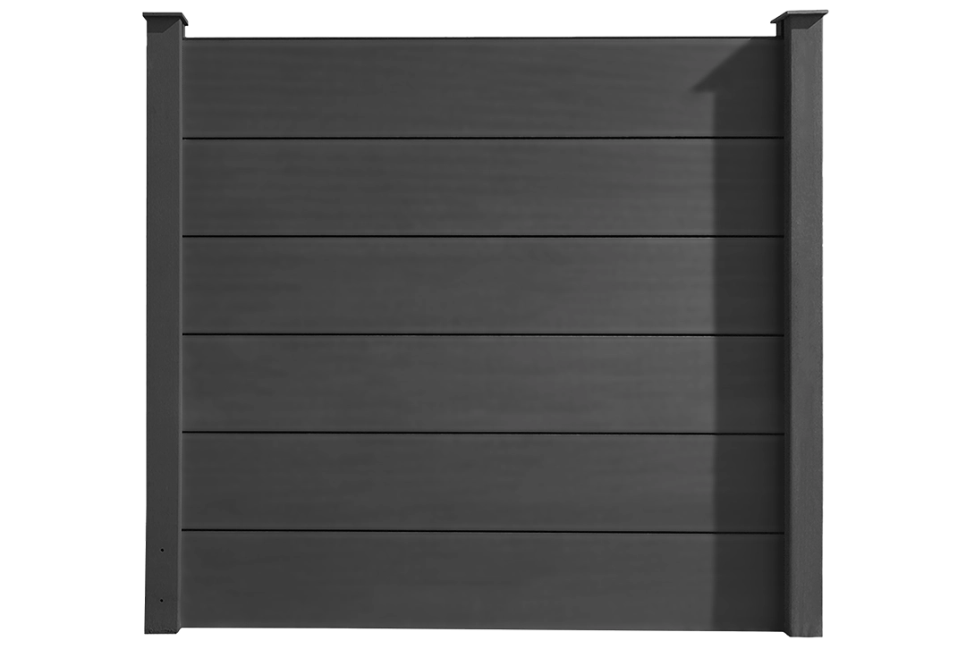 WPC Zaun XL, breite Lamelle, Anthrazit