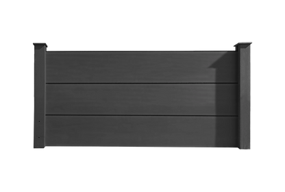 WPC Zaun XL, breite Lamelle, Anthrazit