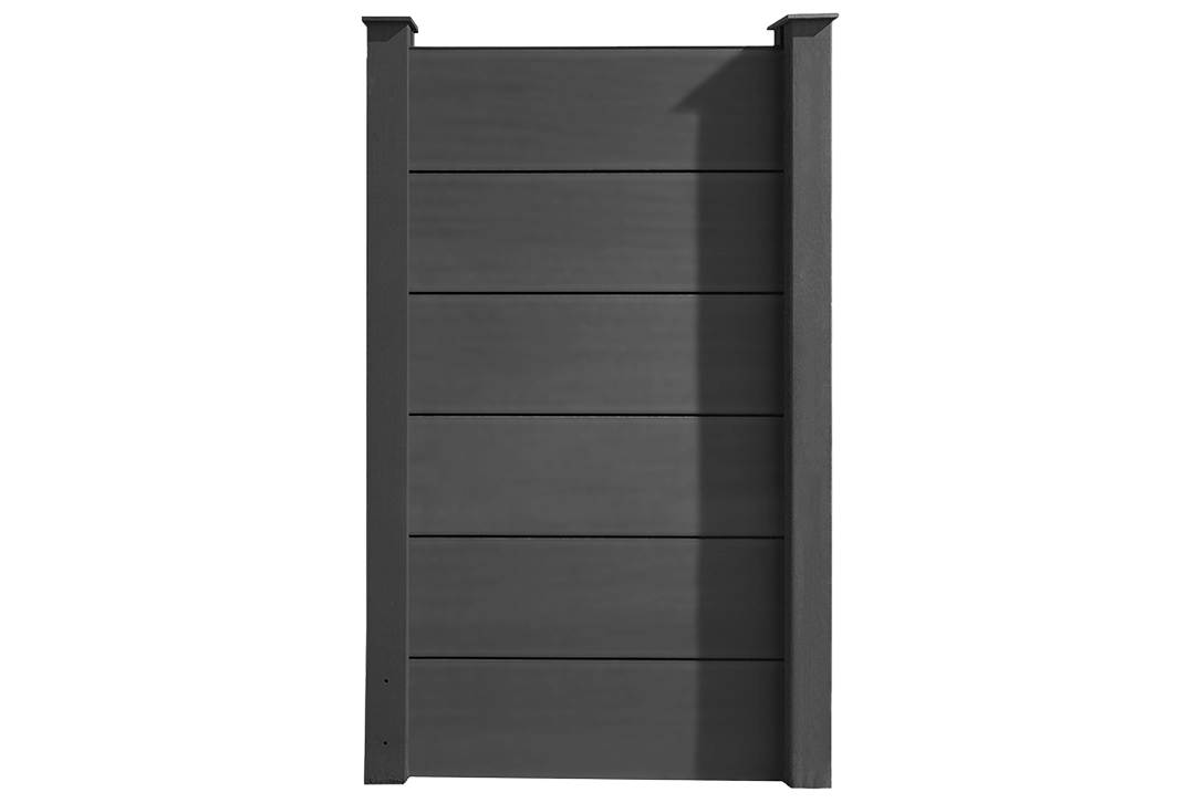 WPC Zaun XL, breite Lamelle, Anthrazit