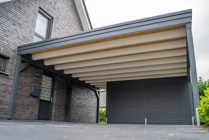 Flachdachcarport aus Leimholz 6x6m