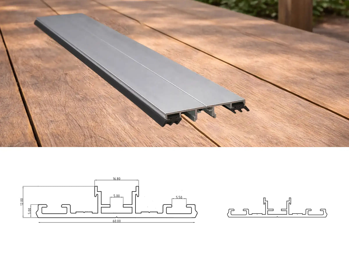 Aluminium Mittelprofil Komplettset bis 400 cm
