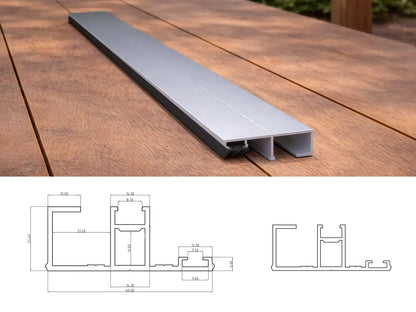 Aluminium Randprofil Komplettset ab 450cm