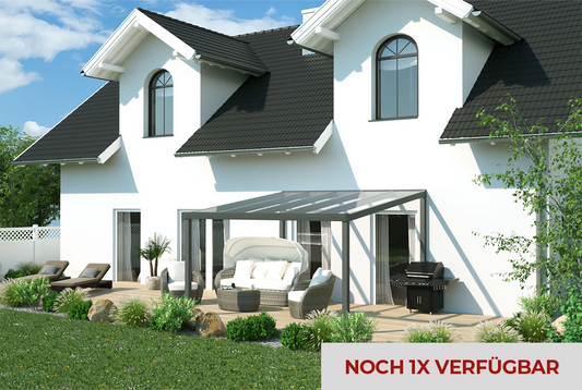 Terrassenüberdachung 4x4m Aluminium Wandanbau, Topseller