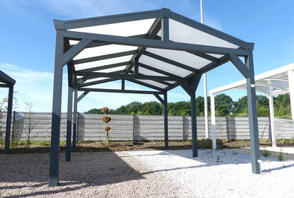 Satteldachcarport 368x1000cm (BxT) freistehend