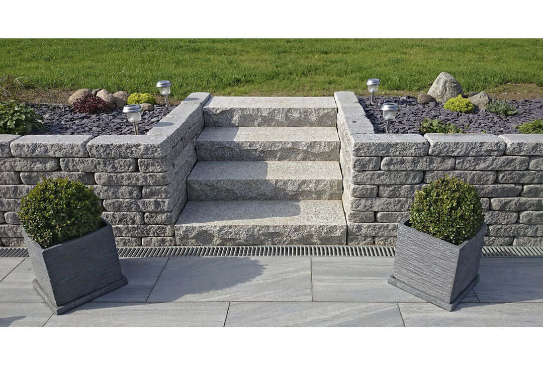 Mauerstein Graniwall Grey Rockface 40x16x8 cm