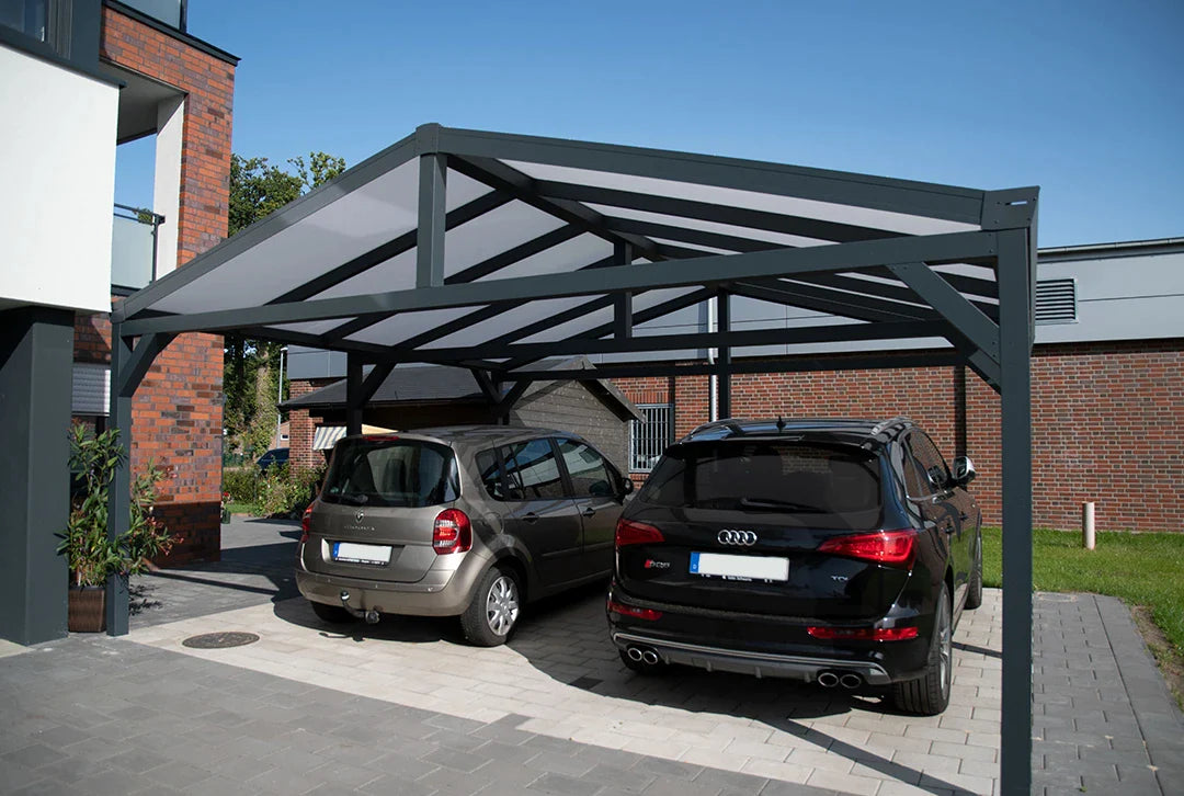 Satteldachcarport 610x800cm (BxT) freistehend