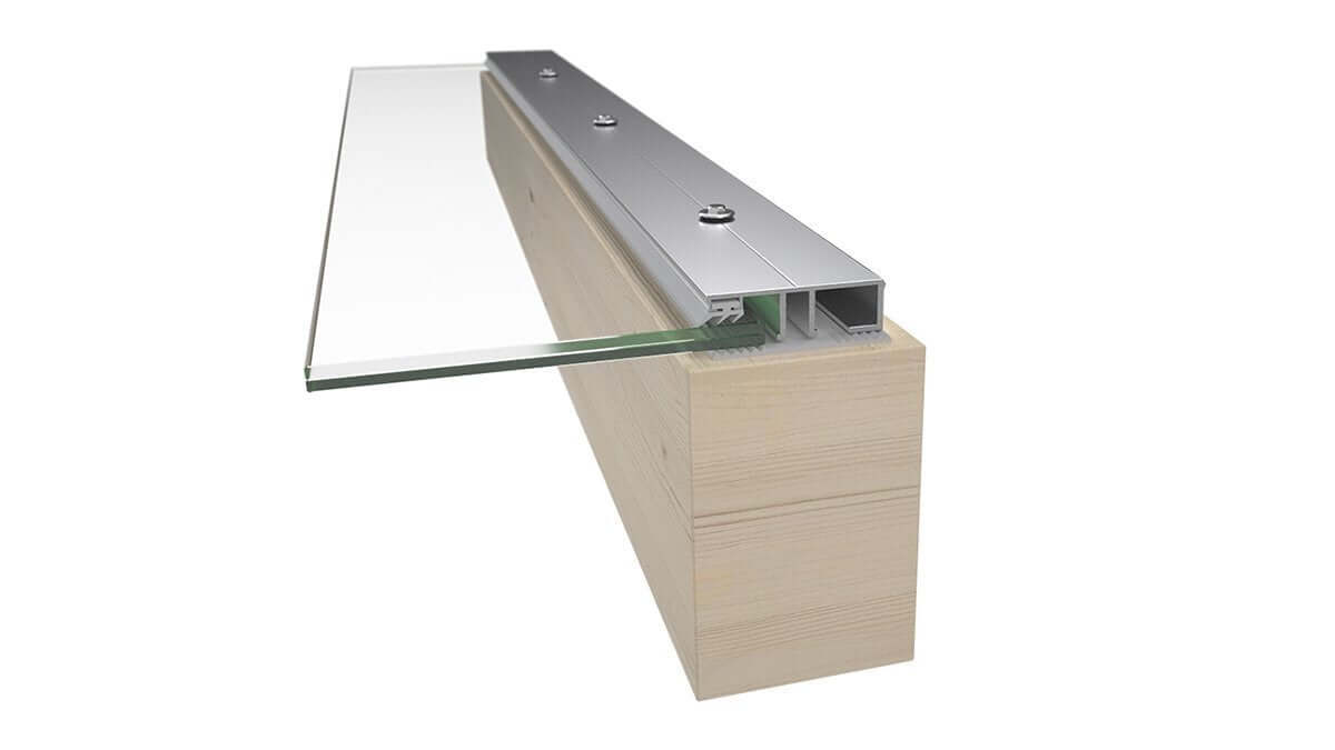 Aluminium Randprofil für VSG 8-12 mm eloxiert