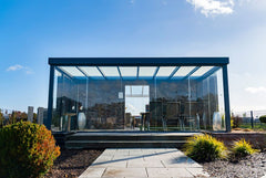 Terrassenüberdachung Flatroof 4x4m Wandanbau