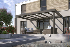 Terrassenüberdachung Flatroof 5x3,5m Wandanbau