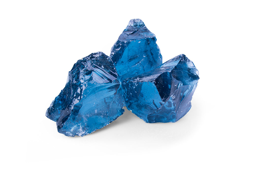 Glas Blue Gabionenstein