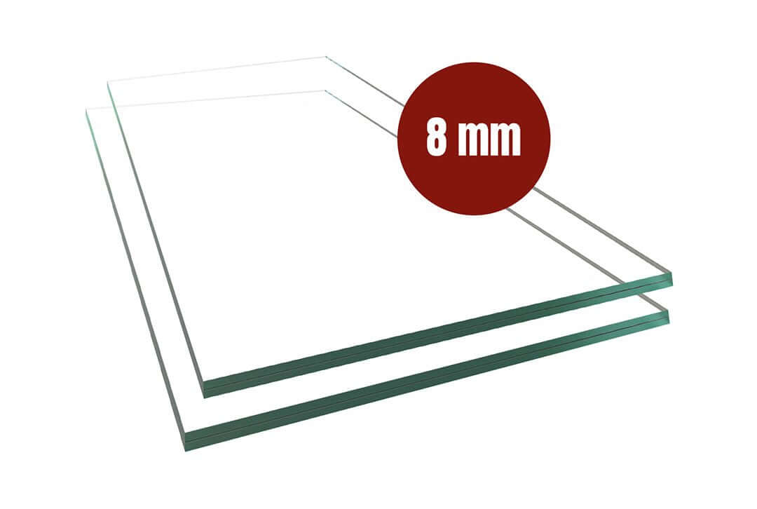 Osmo Glasscheibe Blockstreifen Cremeweiß 89 x178 cm Sicherheitsglas 8 mm  (ESG)